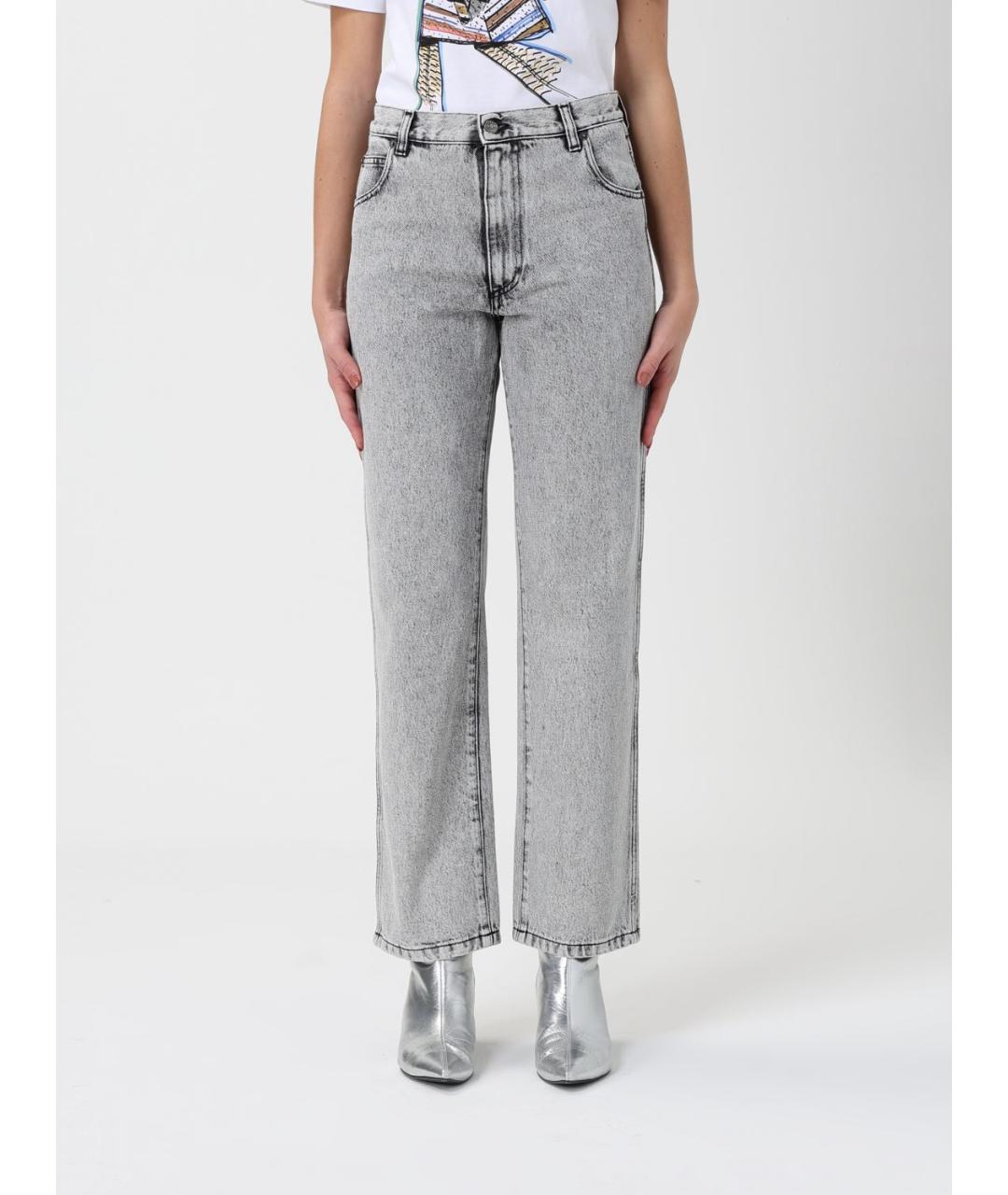 MISSONI Серые хлопковые прямые джинсы, фото 6