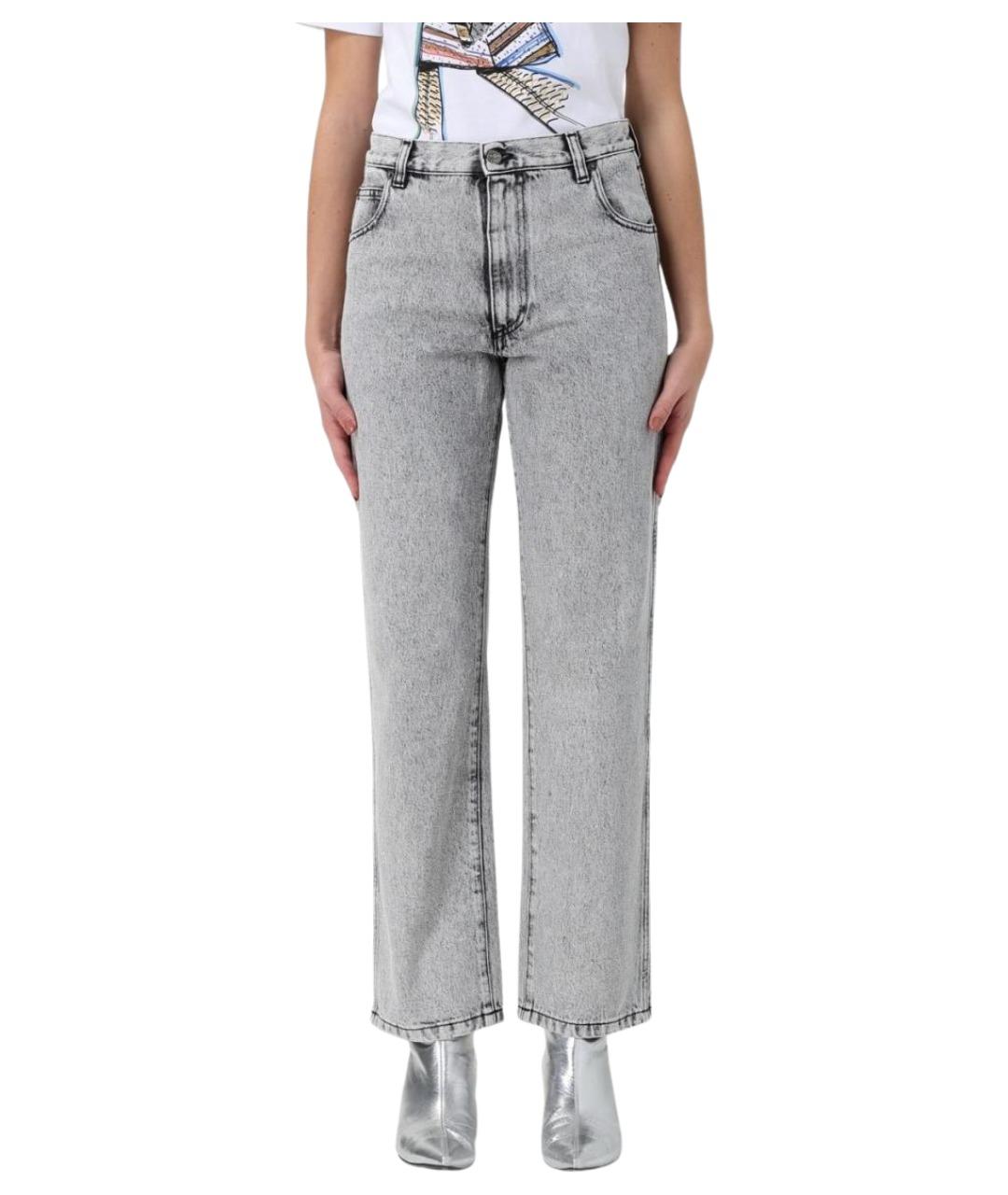 MISSONI Серые хлопковые прямые джинсы, фото 1
