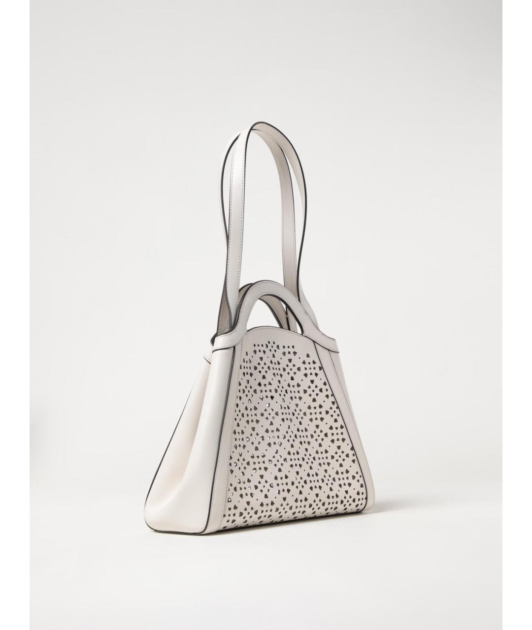 COCCINELLE Белая кожаная сумка тоут, фото 2