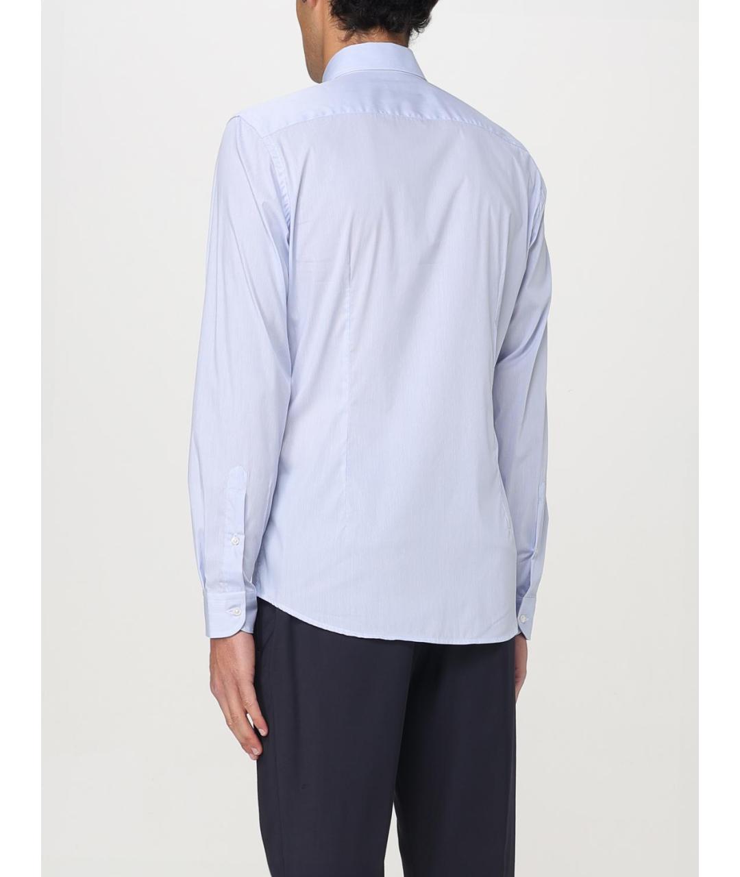 FAY Голубая хлопковая классическая рубашка, фото 2