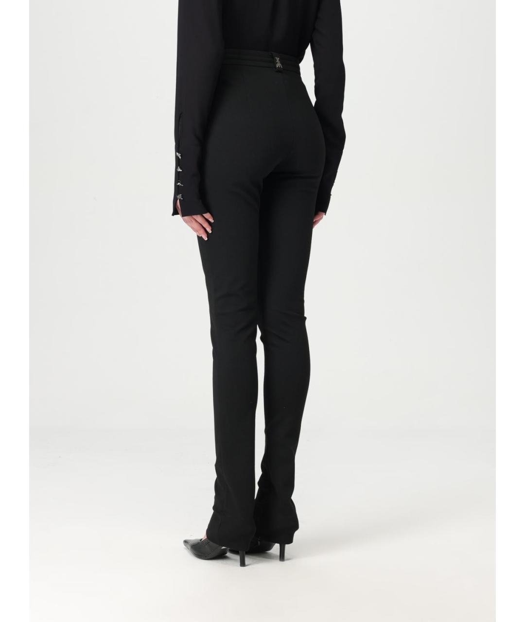 PATRIZIA PEPE Черные полиэстеровые брюки узкие, фото 2