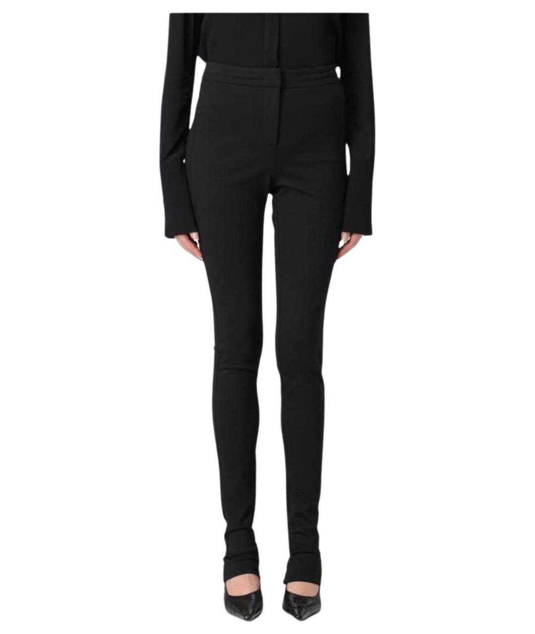 PATRIZIA PEPE Черные полиэстеровые брюки узкие, фото 1
