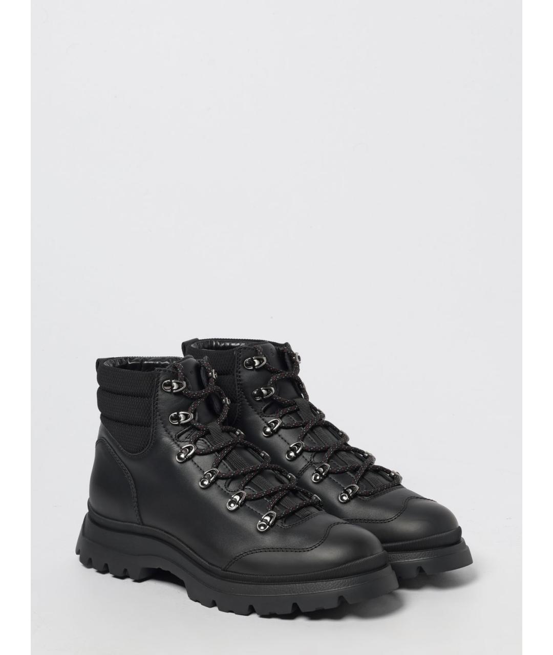 HOGAN Черные высокие ботинки из искусственной кожи, фото 2