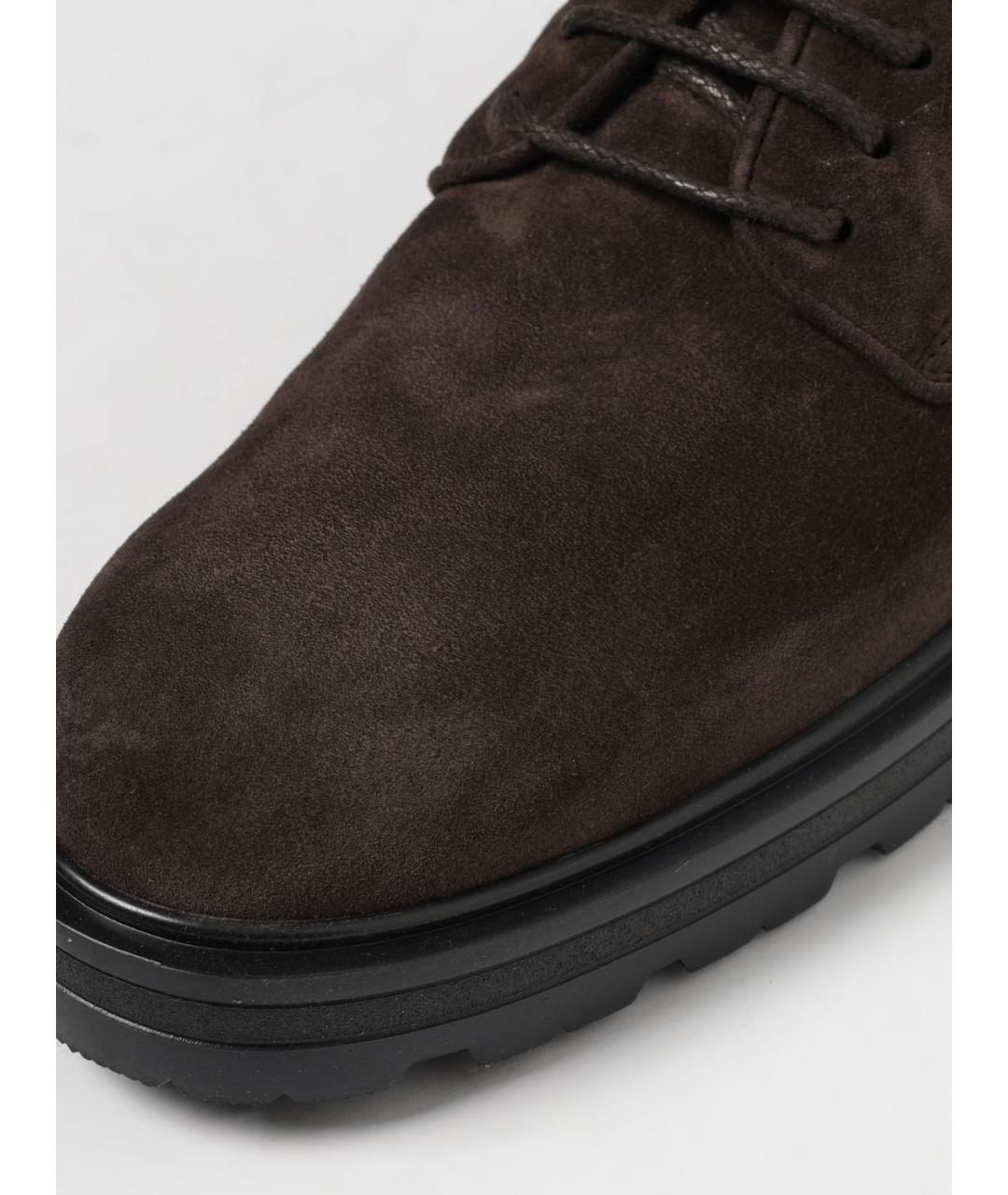 HOGAN Коричневые замшевые туфли, фото 4