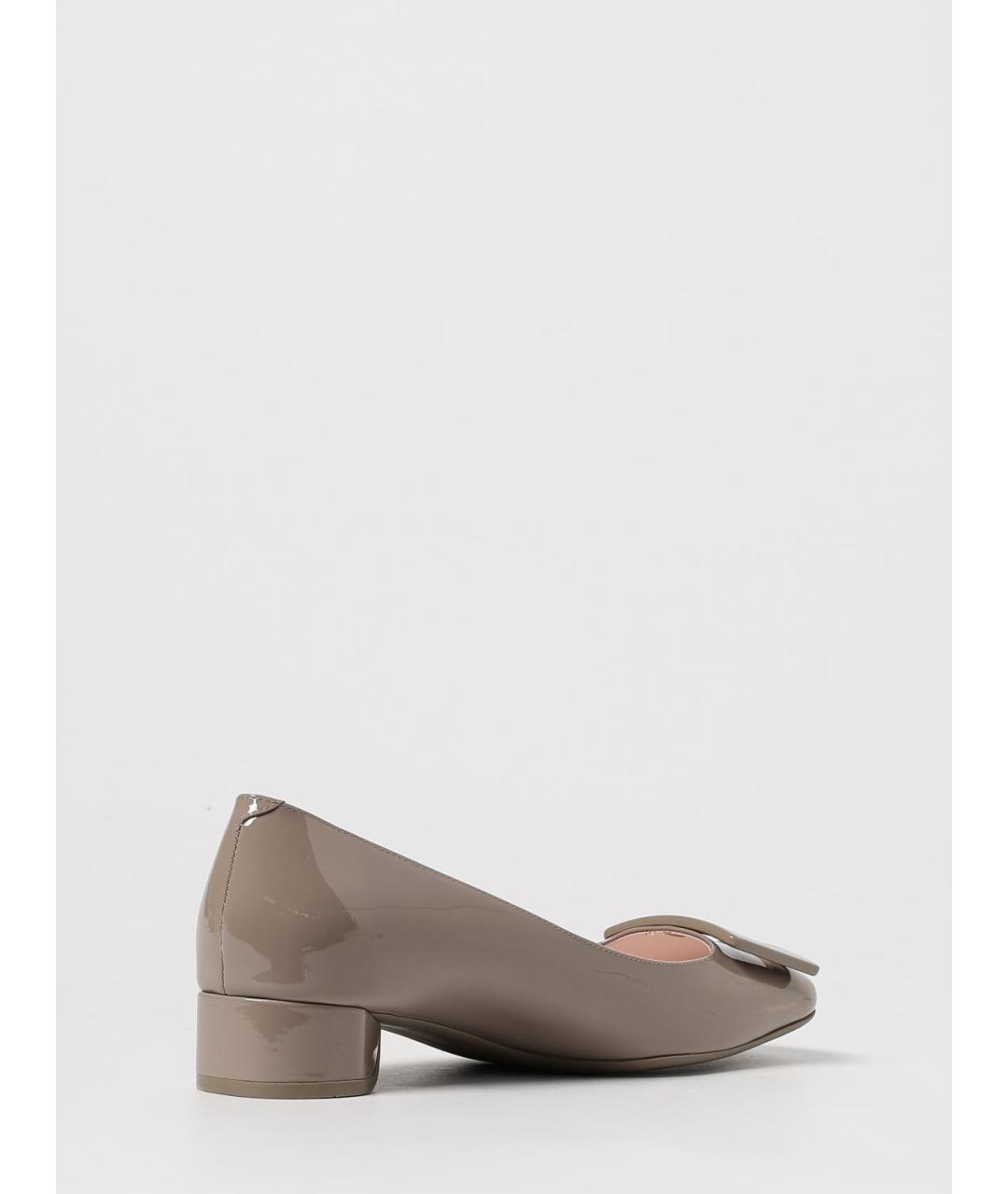 ROGER VIVIER Серые кожаные балетки, фото 3