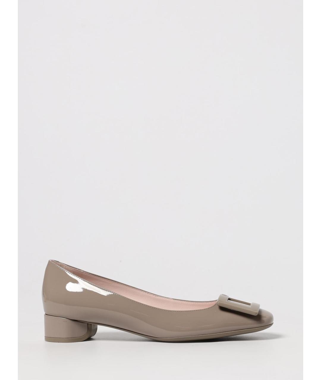 ROGER VIVIER Серые кожаные балетки, фото 5