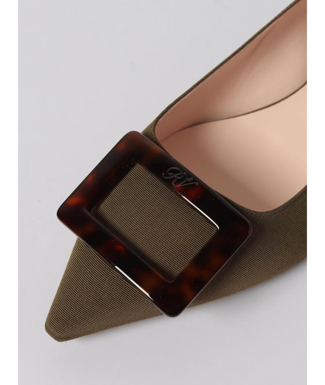 ROGER VIVIER Хаки балетки, фото 4