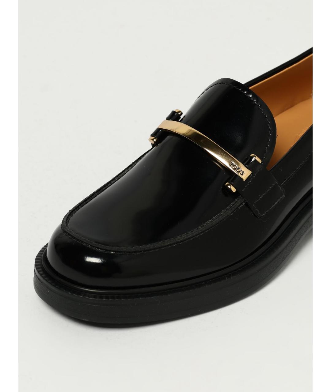 TOD'S Черные кожаные лоферы, фото 4