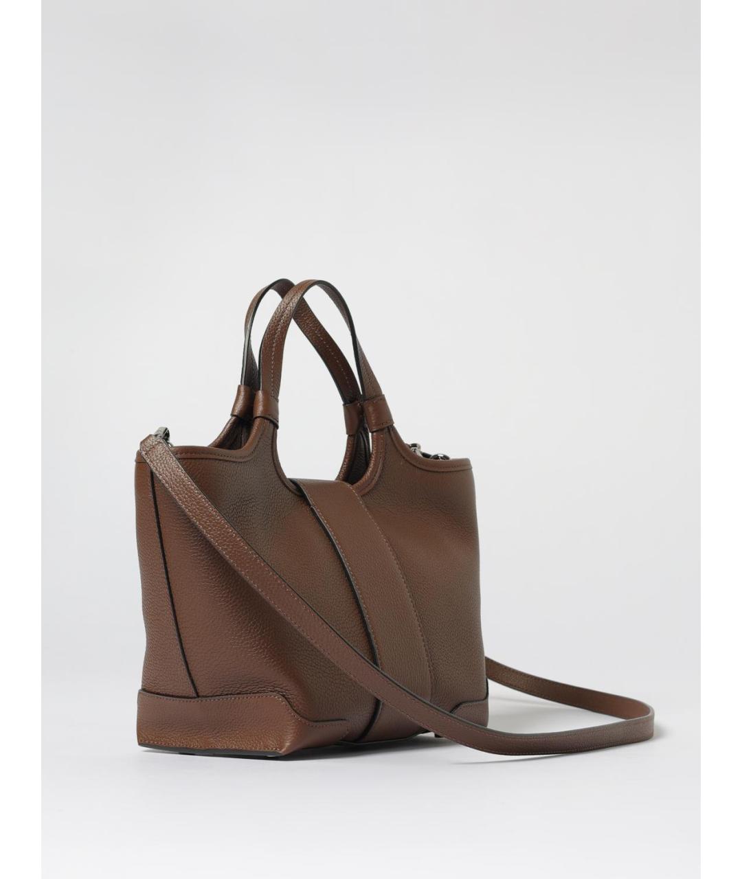 ROGER VIVIER Коричневая кожаная сумка с короткими ручками, фото 2