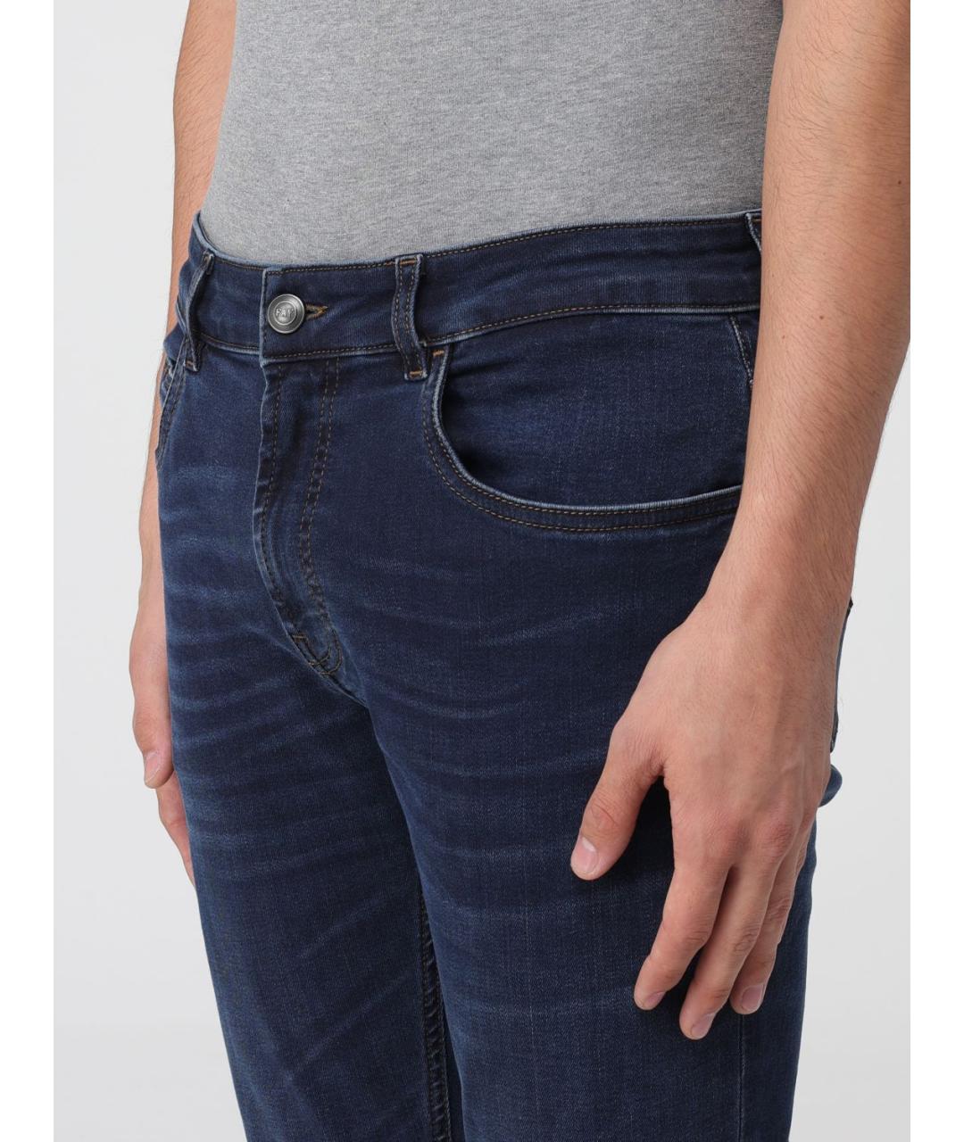 FAY Синие хлопковые джинсы скинни, фото 3