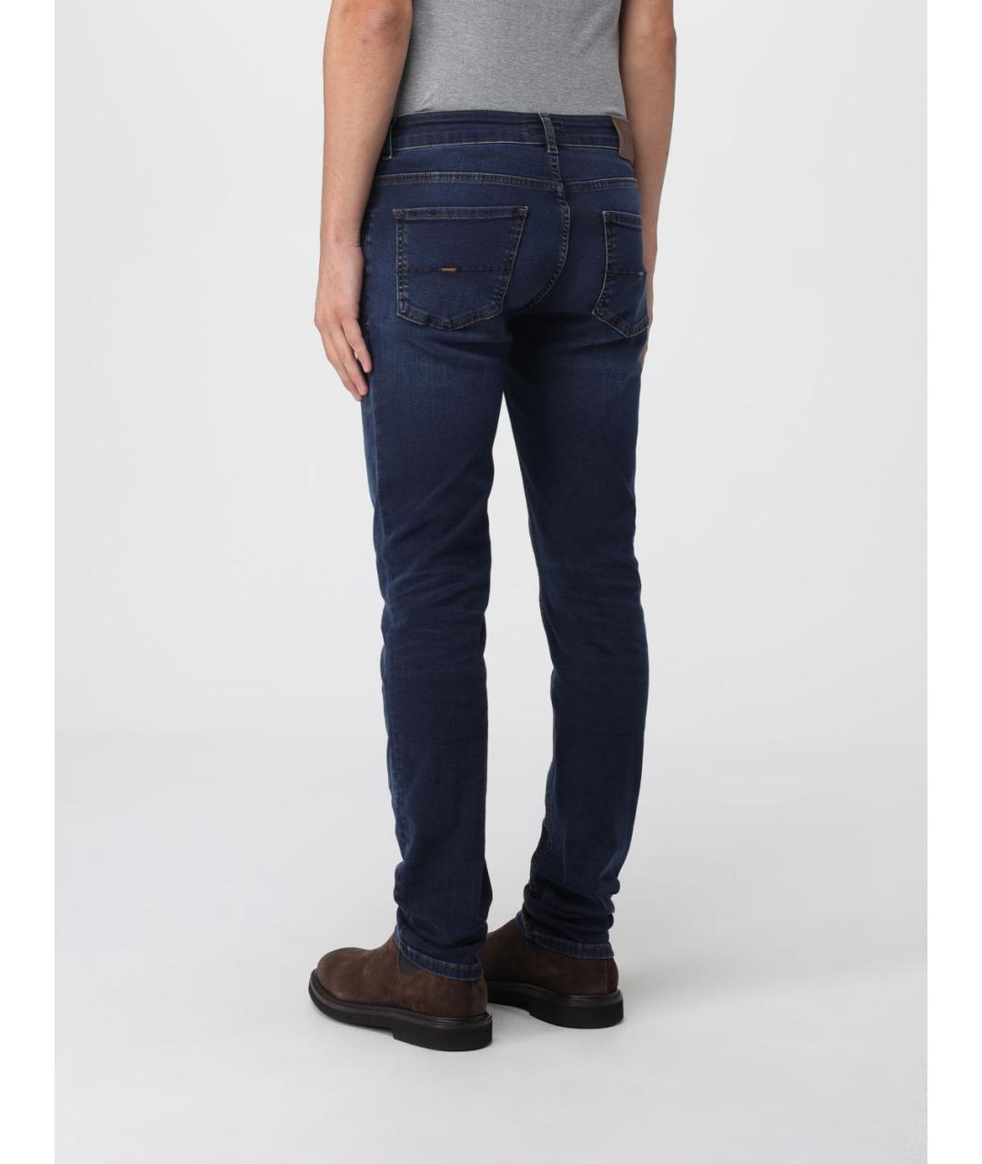 FAY Синие хлопковые джинсы скинни, фото 2