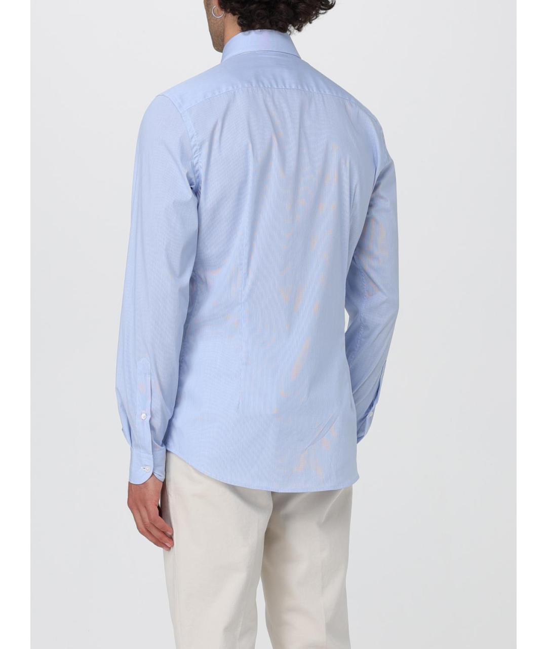 FAY Голубая хлопковая кэжуал рубашка, фото 2