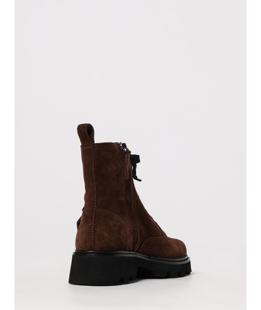 ROGER VIVIER Коричневые замшевые ботинки, фото 3