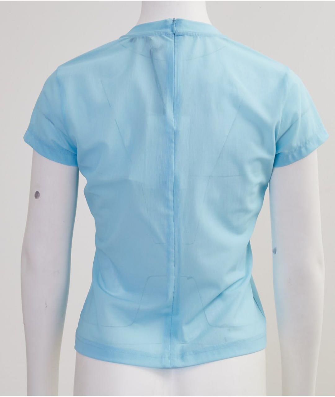 ALAIA Голубая полиамидовая футболка, фото 2