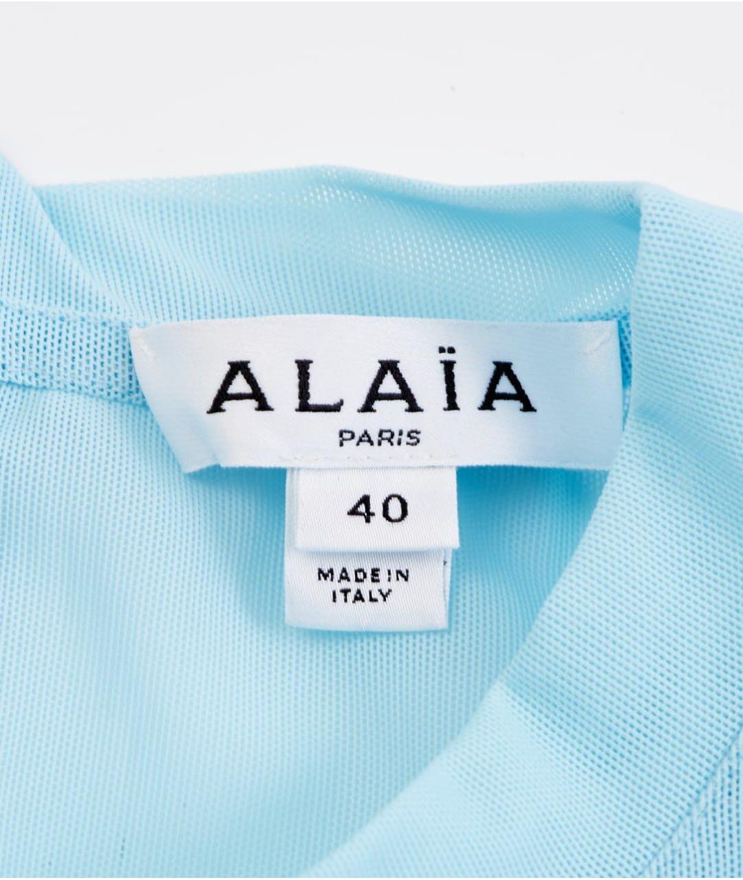 ALAIA Голубая полиамидовая футболка, фото 3