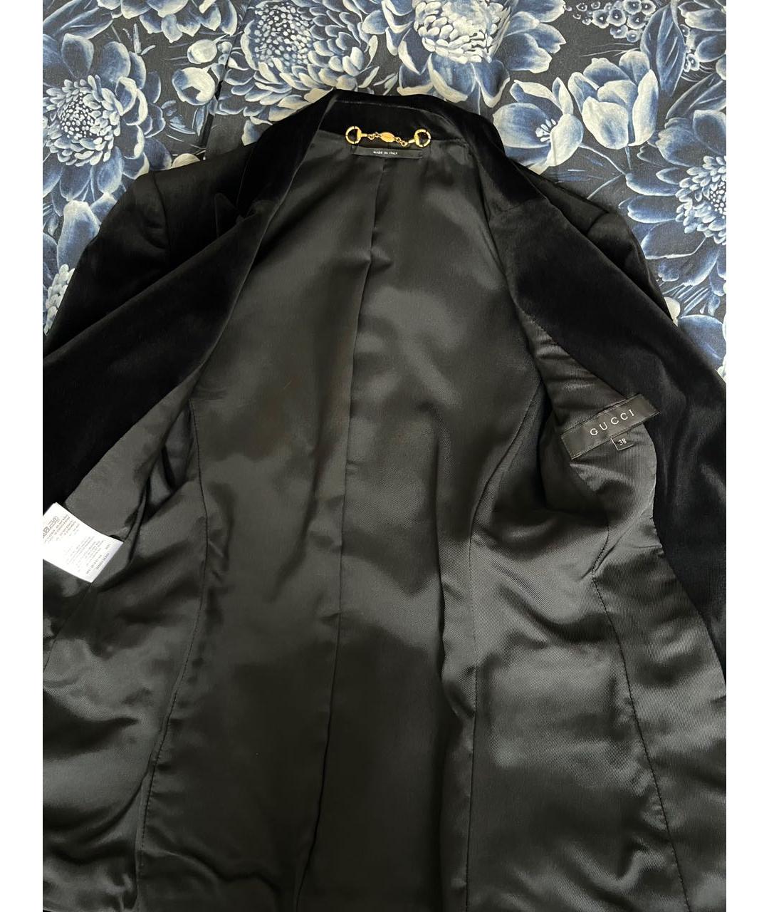 GUCCI Черный бархатный жакет/пиджак, фото 3
