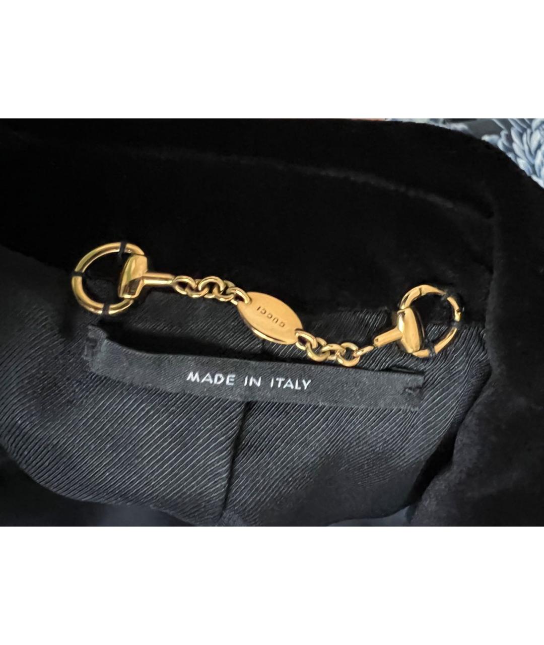 GUCCI Черный бархатный жакет/пиджак, фото 4