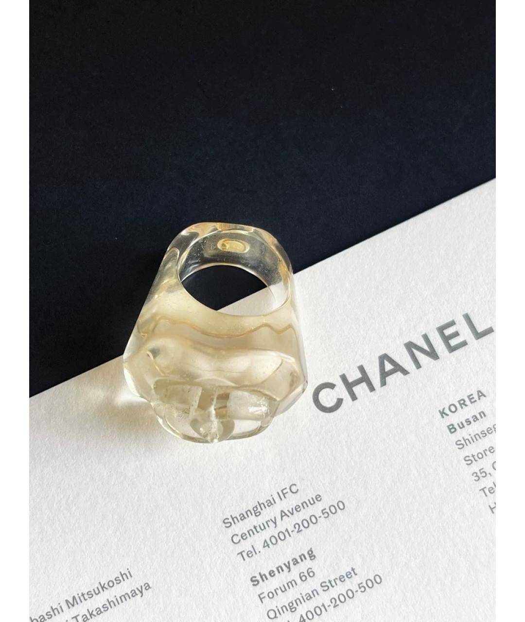 CHANEL Белое пластиковое кольцо, фото 2