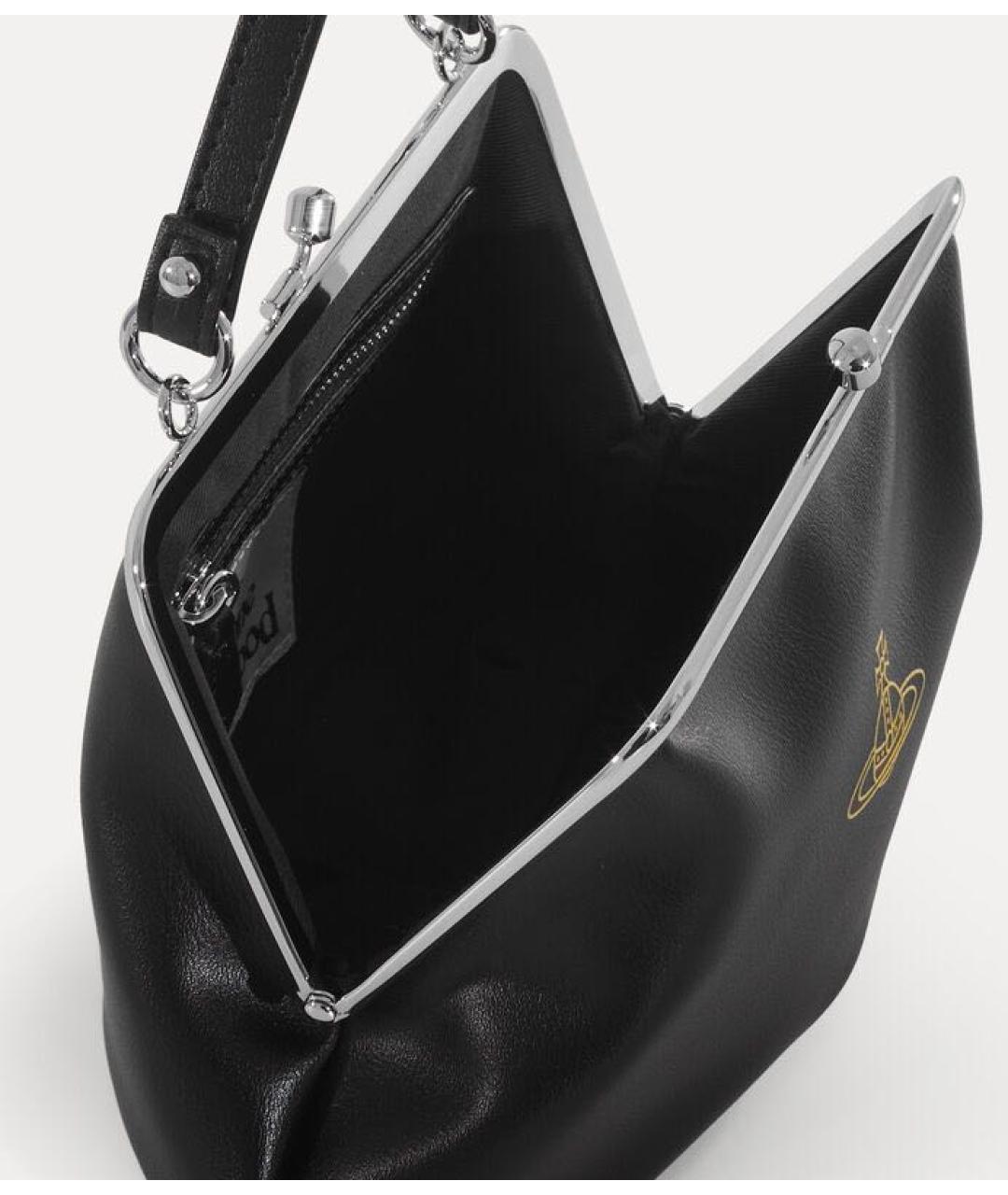 VIVIENNE WESTWOOD Черная сумка через плечо из искусственной кожи, фото 4
