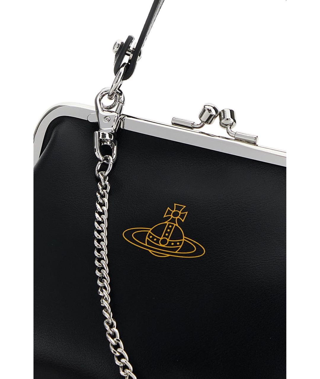 VIVIENNE WESTWOOD Черная сумка через плечо из искусственной кожи, фото 3