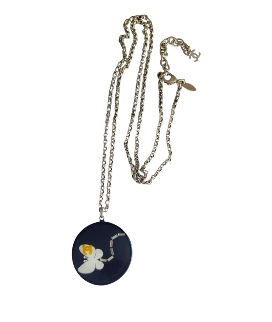 CHANEL Черная металлическая подвеска, фото 1