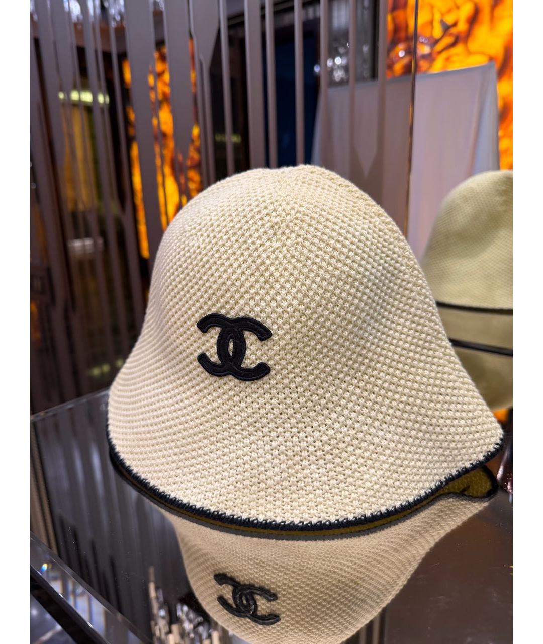 CHANEL Бежевая хлопковая панама, фото 5