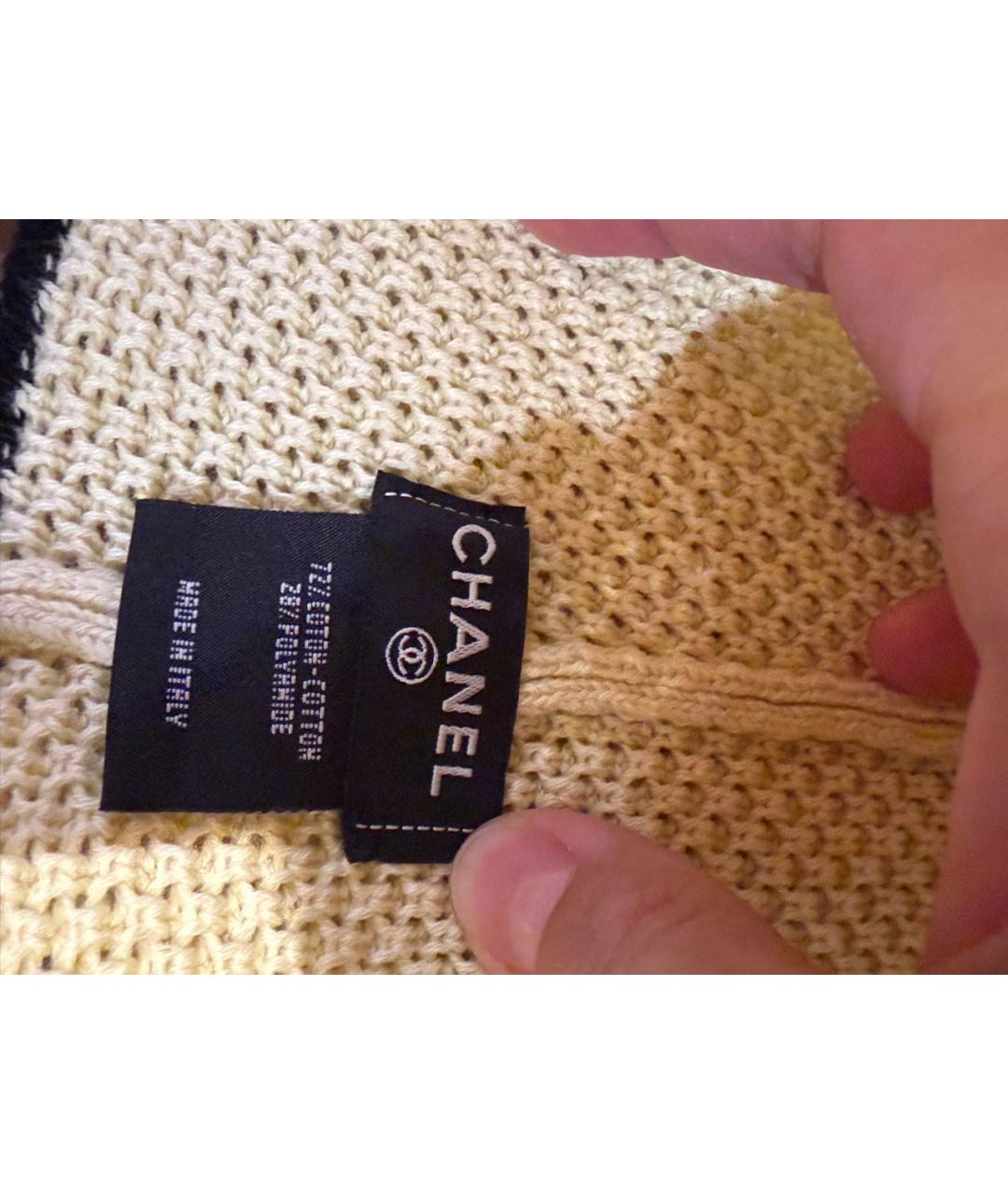 CHANEL Бежевая хлопковая панама, фото 3