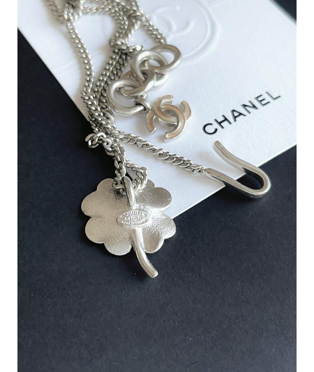 CHANEL Розовая металлическая подвеска, фото 3