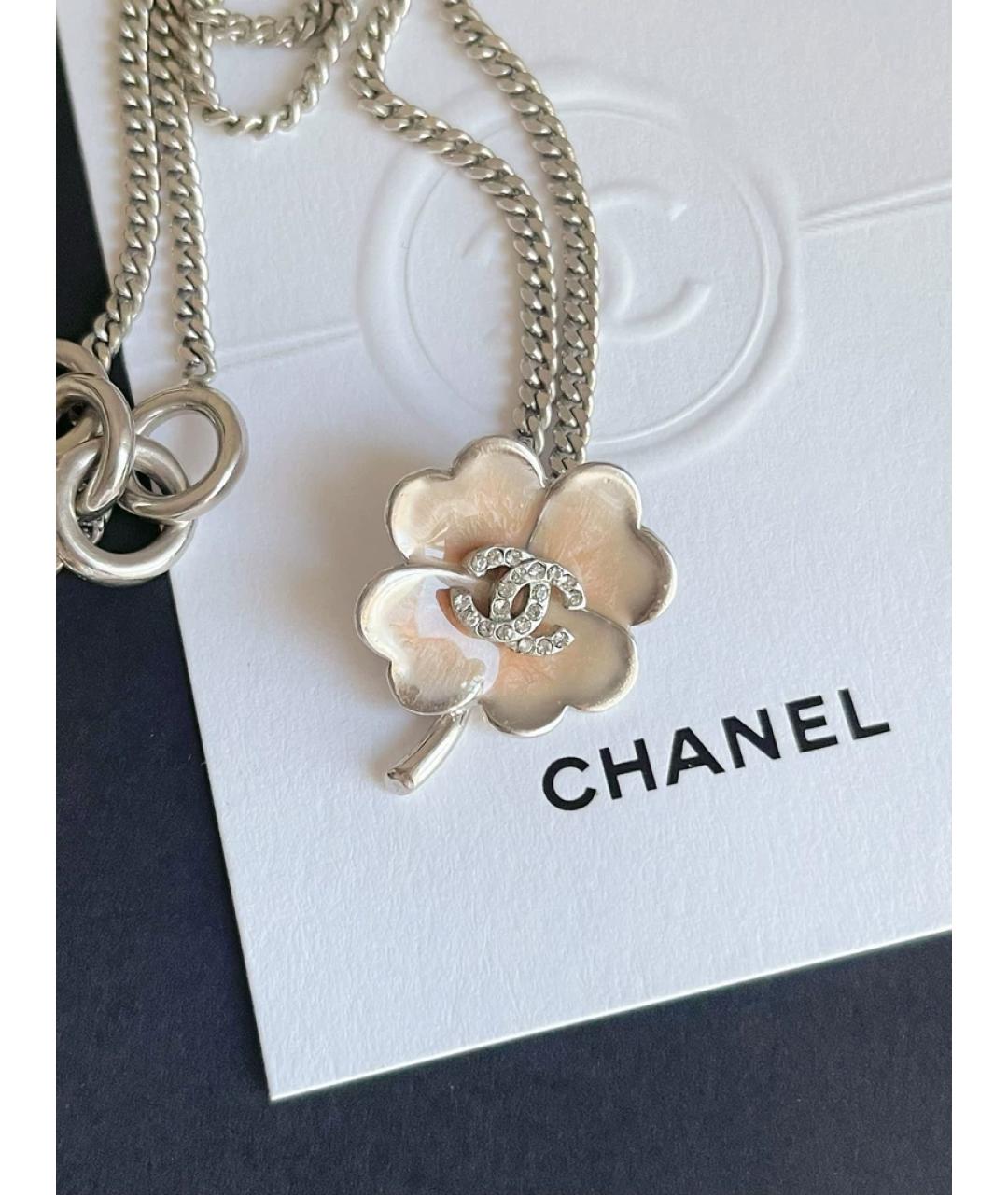 CHANEL Розовая металлическая подвеска, фото 2