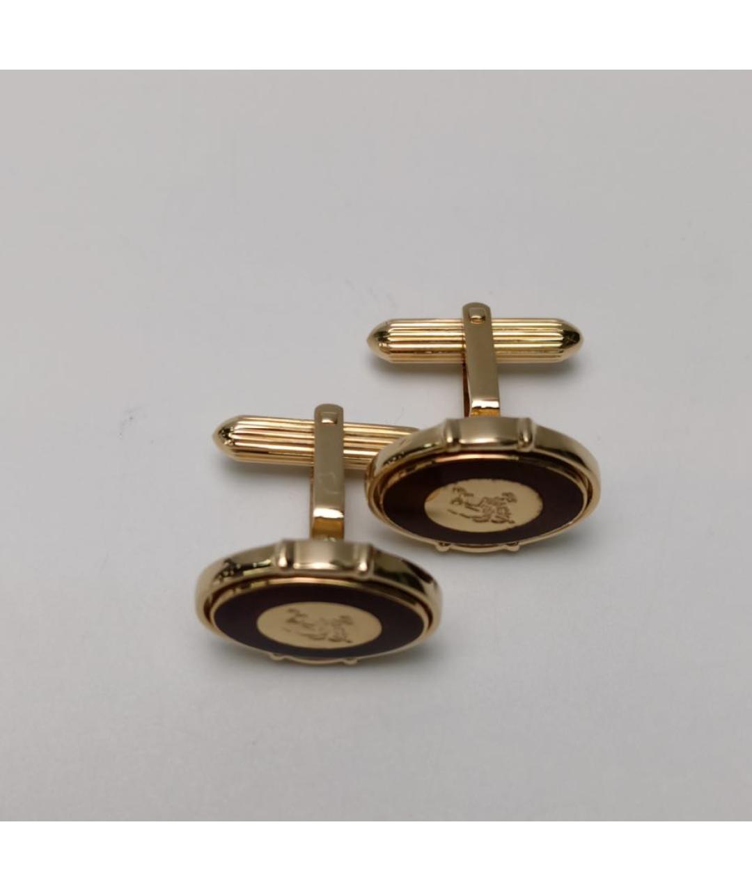 BURBERRY Золотые металлические запонки, фото 4