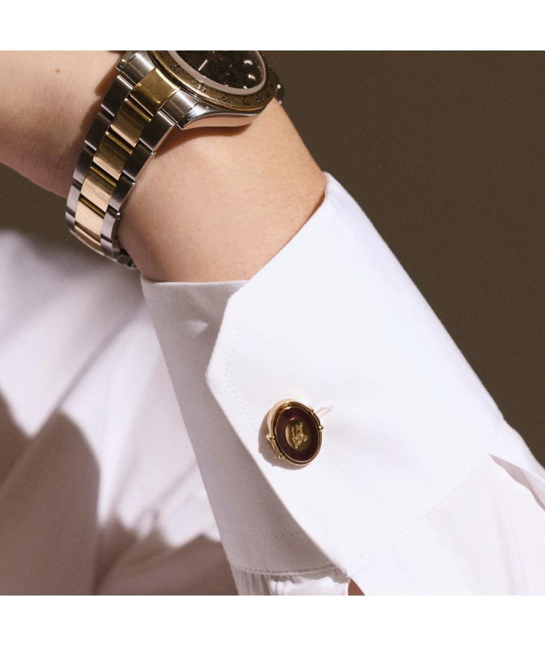 BURBERRY Золотые металлические запонки, фото 7