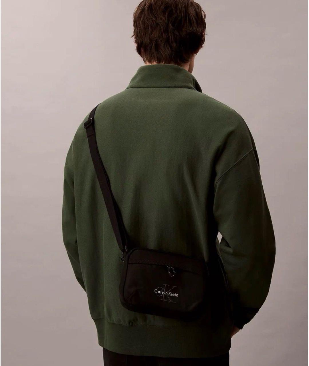 CALVIN KLEIN Черная сумка на плечо, фото 2