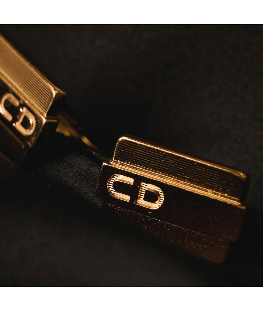 CHRISTIAN DIOR Золотые металлические запонки, фото 6