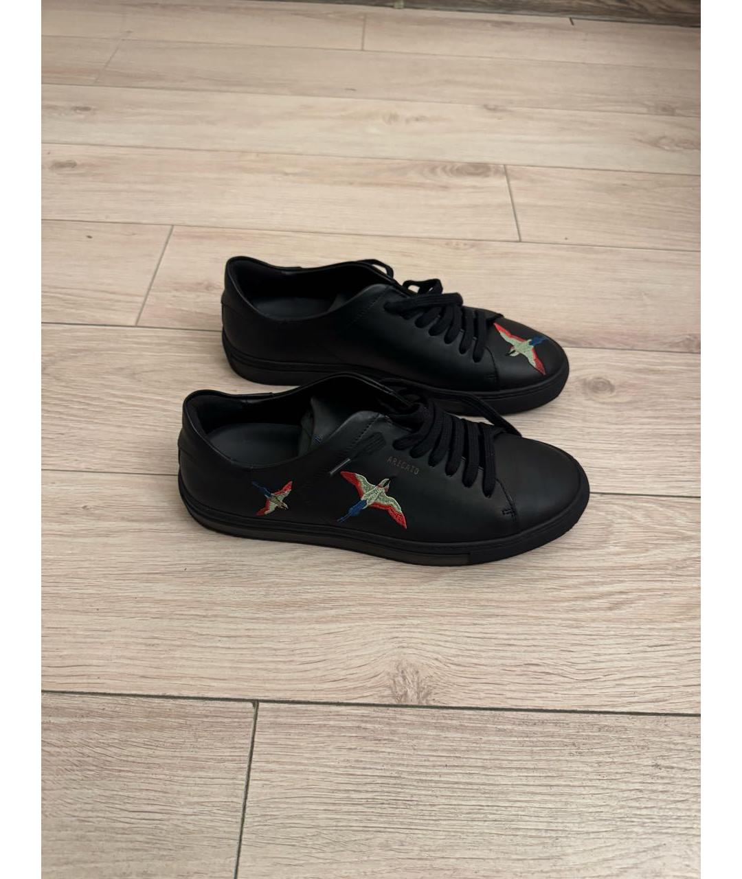 AXEL ARIGATO Черные кожаные низкие кроссовки / кеды, фото 5
