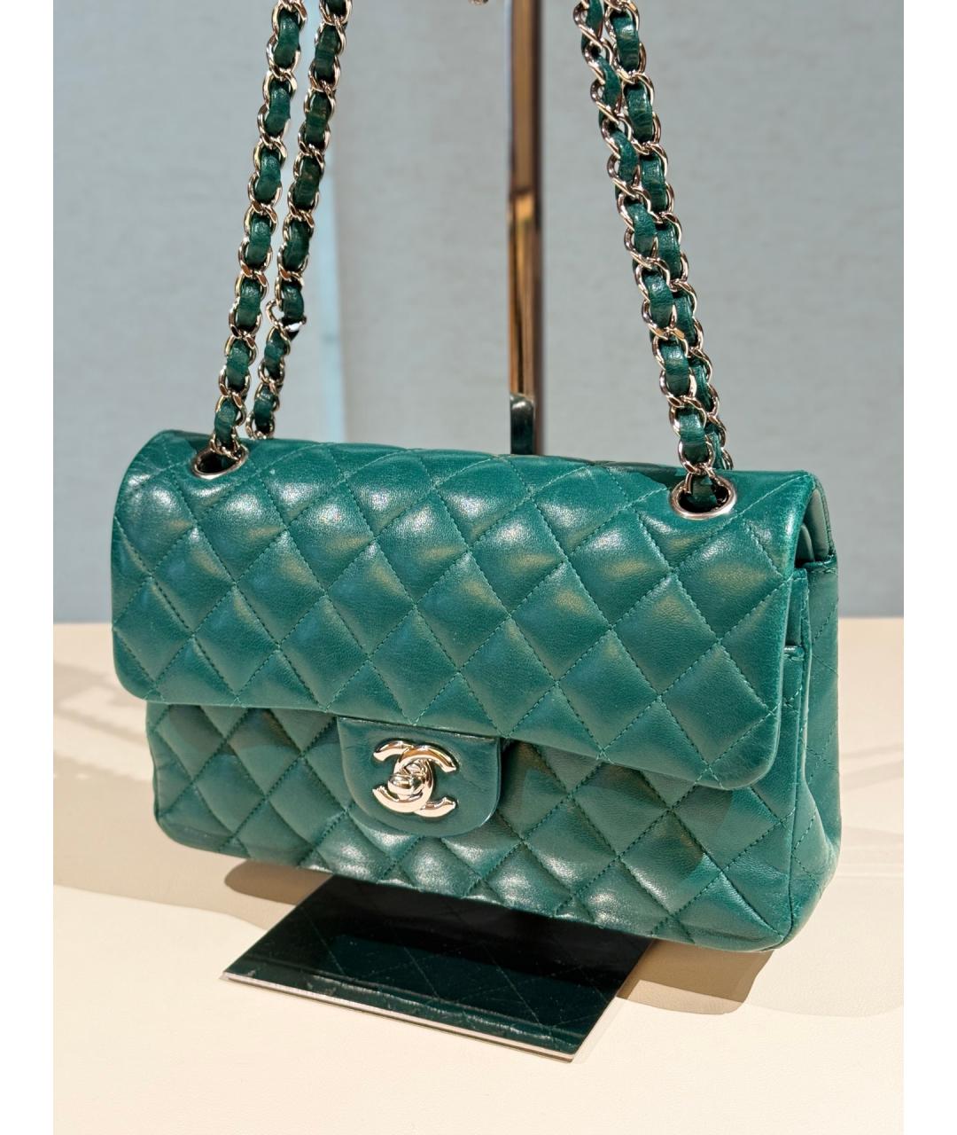 CHANEL Зеленая кожаная сумка через плечо, фото 2