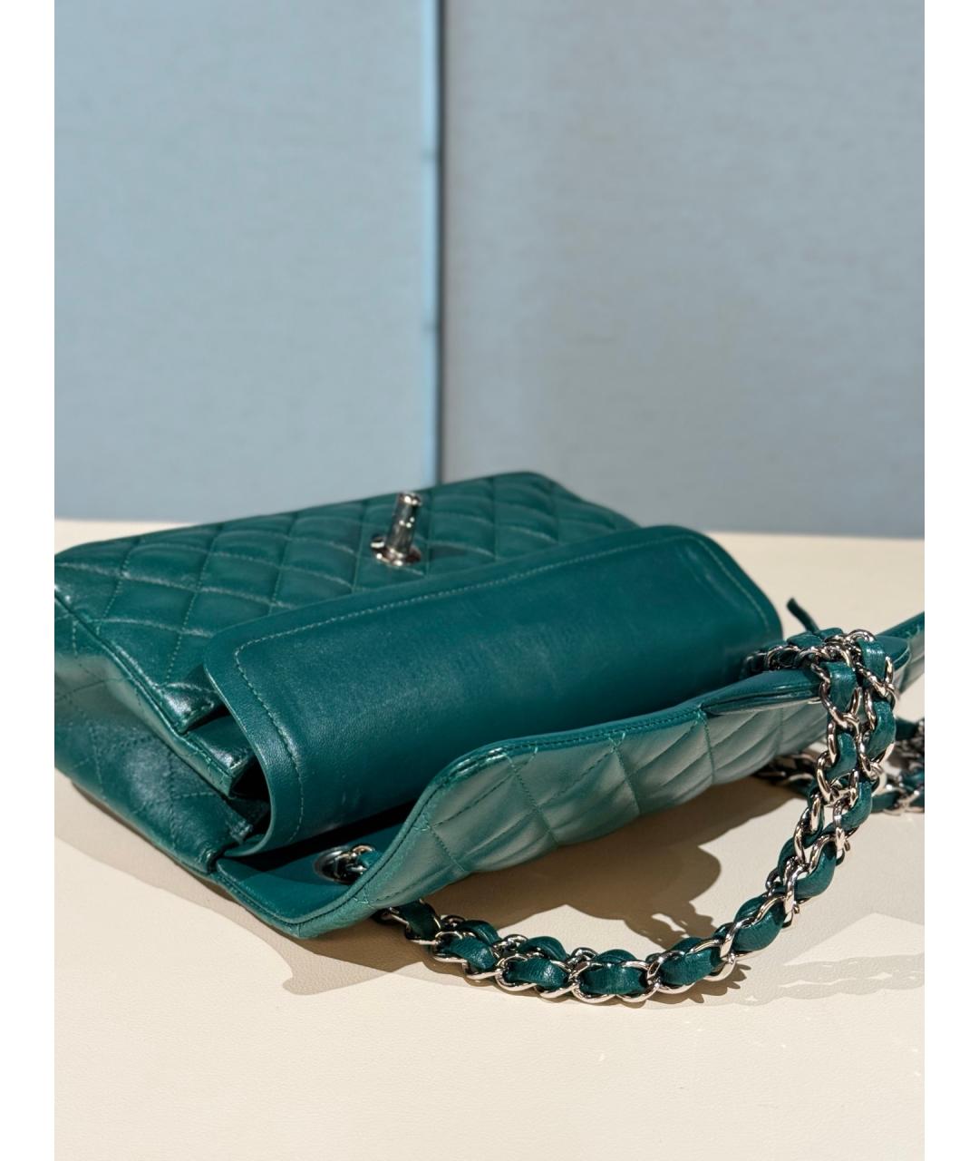 CHANEL Зеленая кожаная сумка через плечо, фото 9