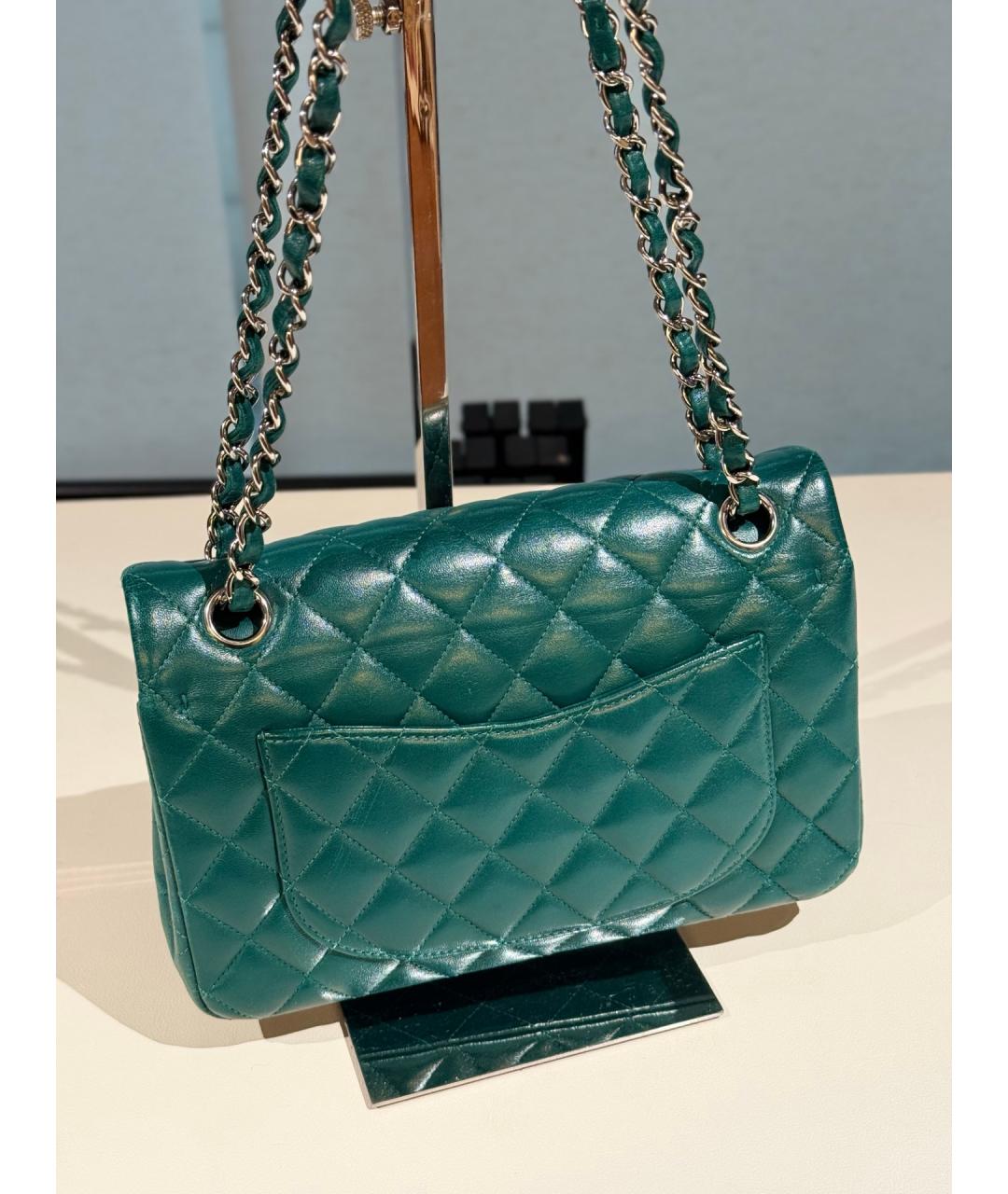 CHANEL Зеленая кожаная сумка через плечо, фото 7