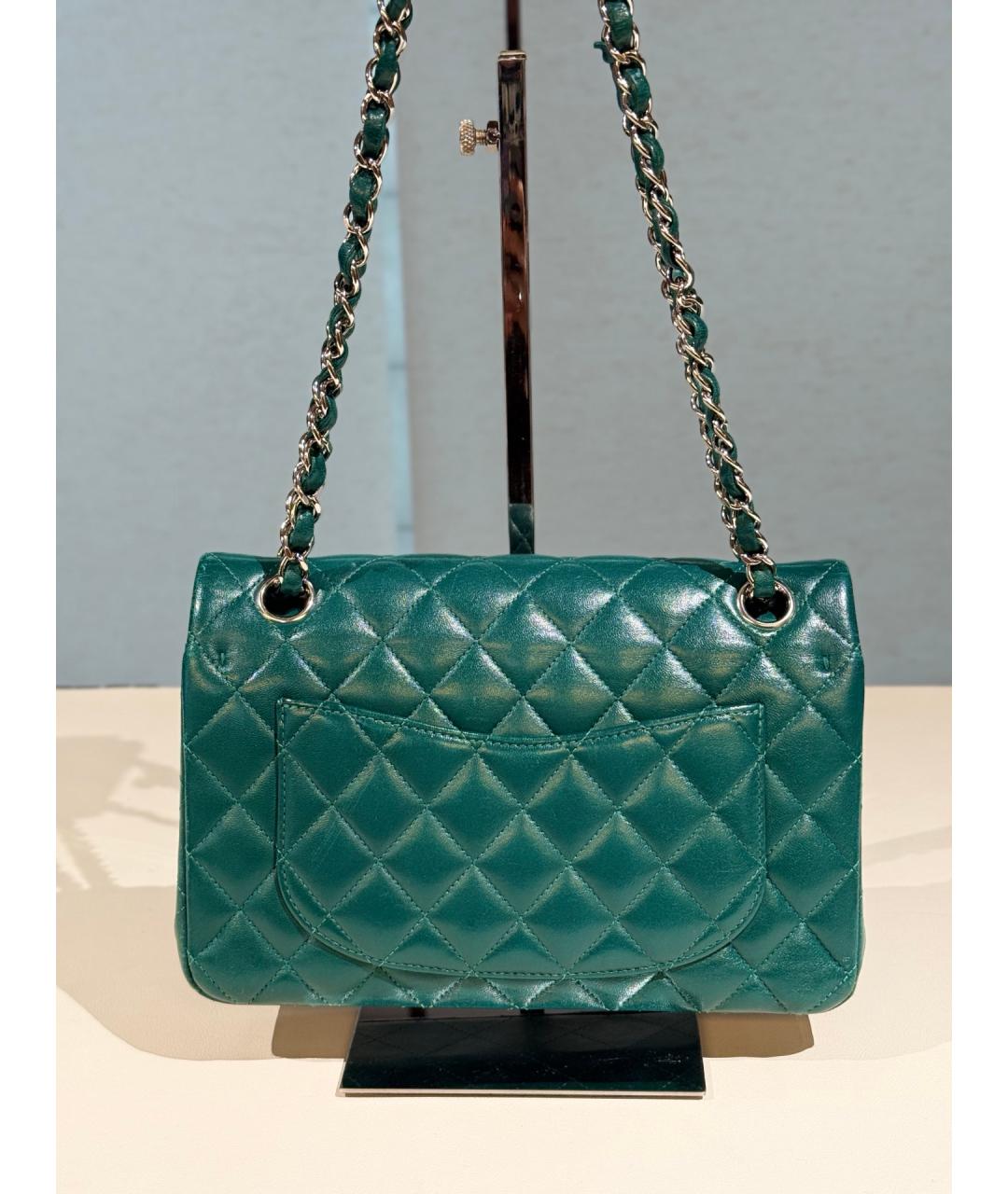 CHANEL Зеленая кожаная сумка через плечо, фото 5