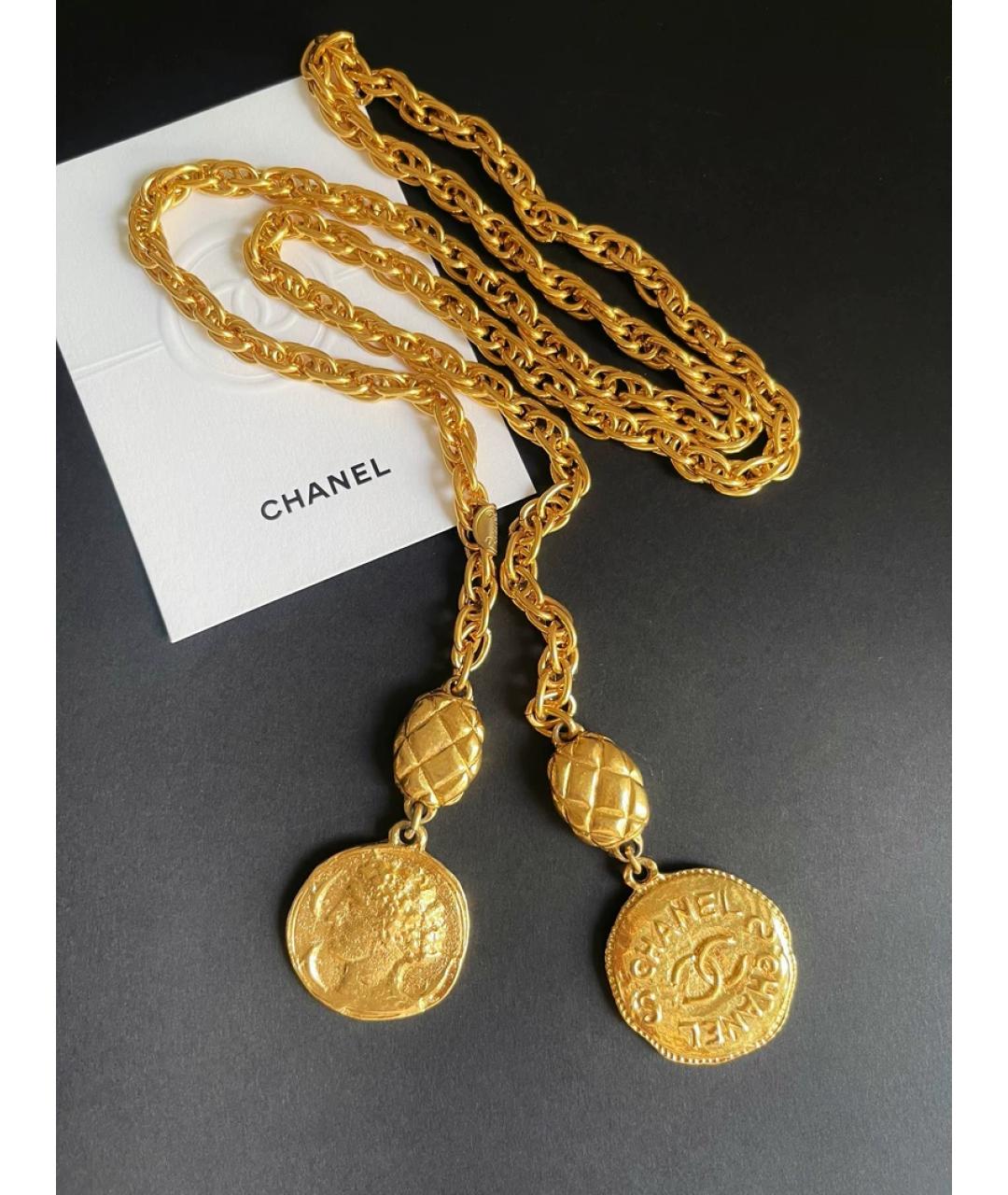 CHANEL Золотое металлическое колье, фото 5