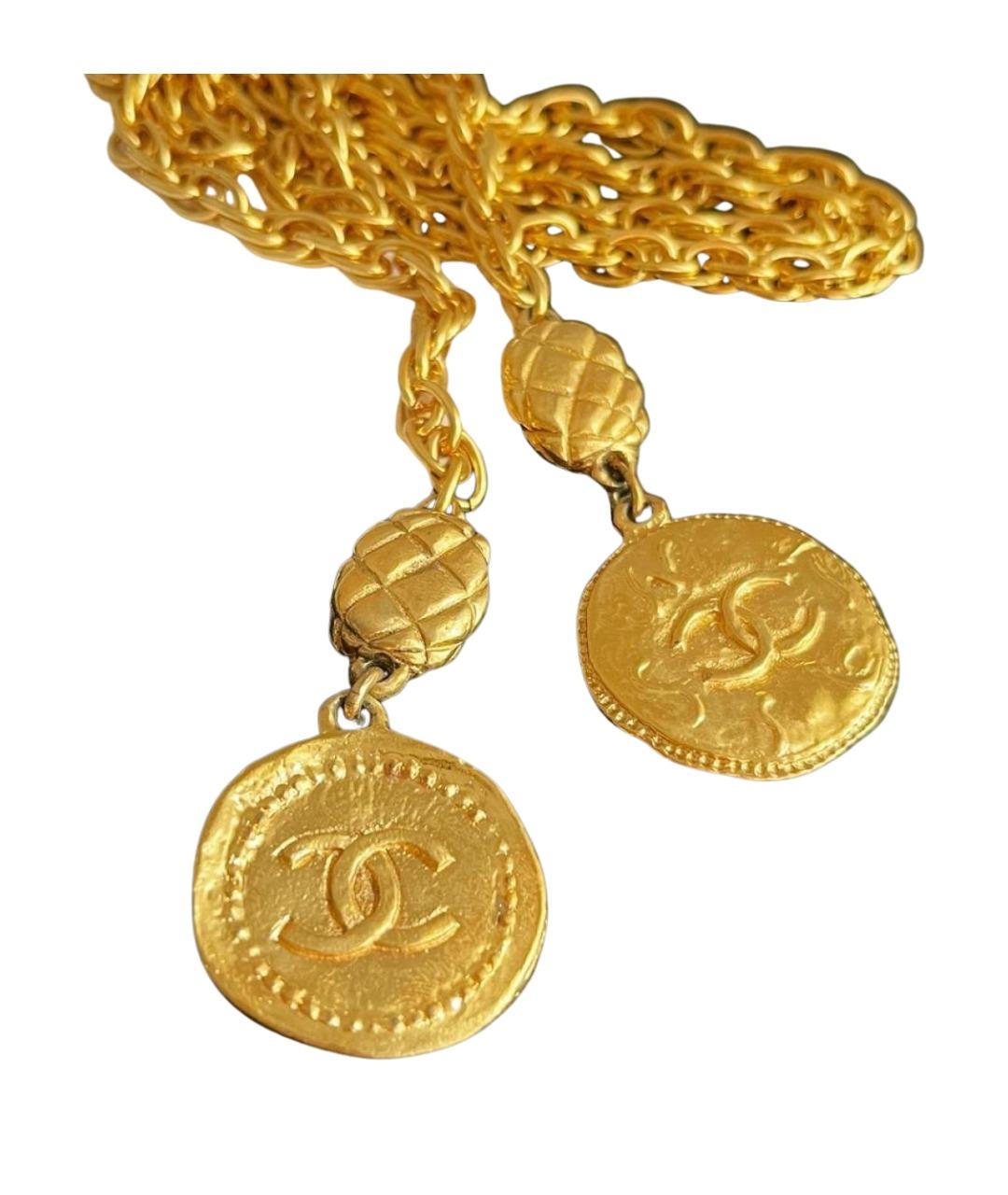 CHANEL Золотое металлическое колье, фото 1