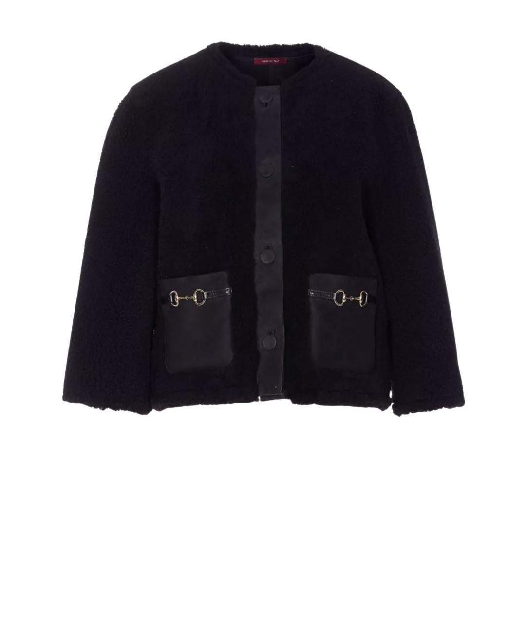 GUCCI Черная шерстяная дубленка, фото 1