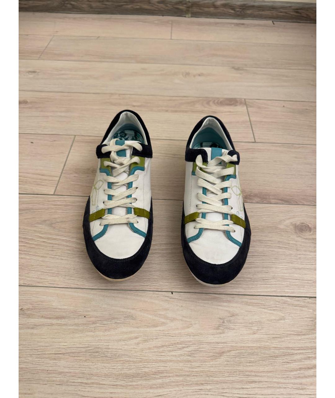 KENZO Белые кожаные низкие кроссовки / кеды, фото 2