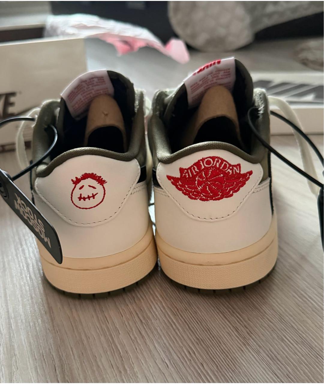 JORDAN Хаки нубуковые кроссовки, фото 3