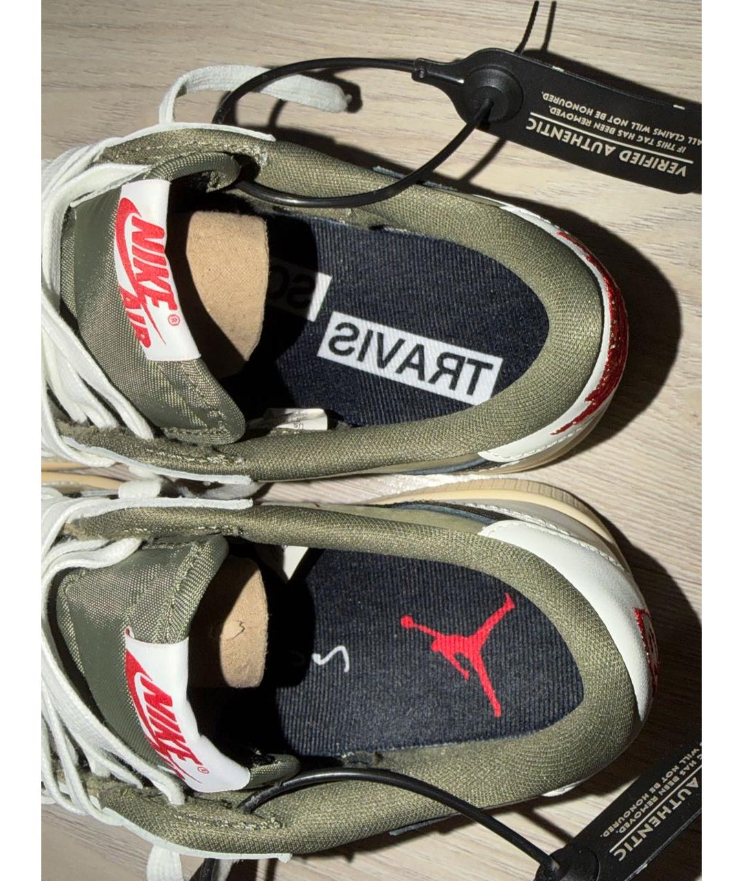 JORDAN Хаки нубуковые кроссовки, фото 5