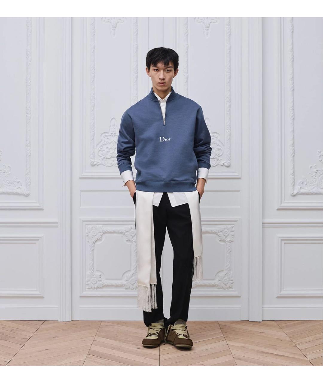 CHRISTIAN DIOR Темно-синий джемпер / свитер, фото 7