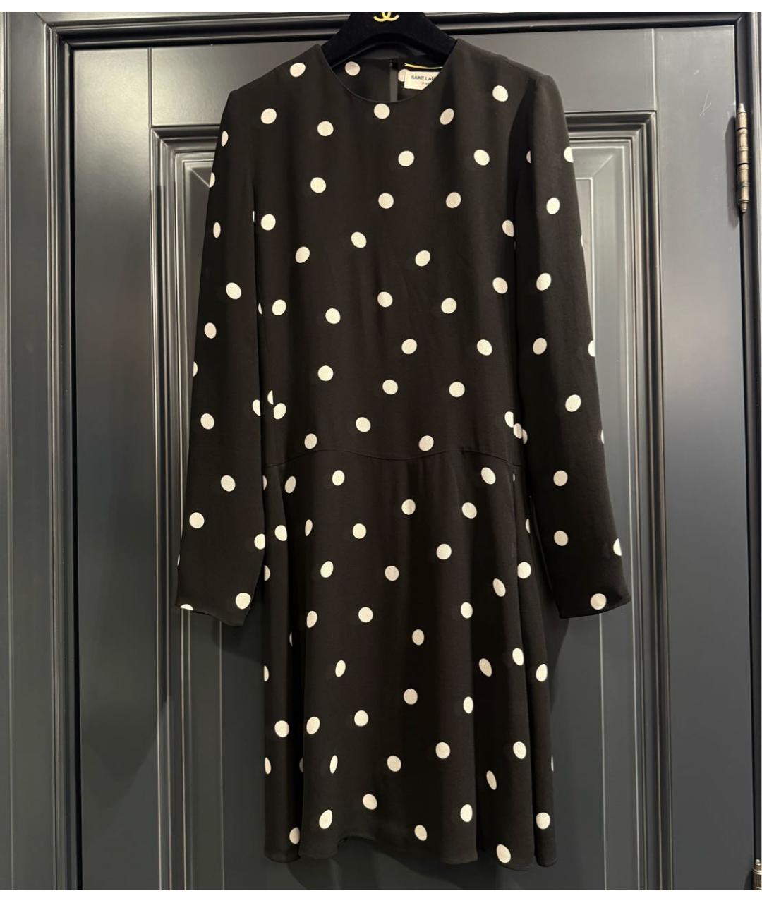 SAINT LAURENT Черное вискозное коктейльное платье, фото 5