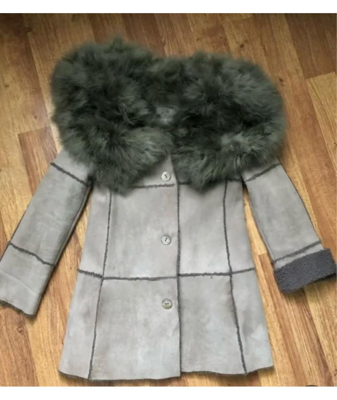 CHANEL Серая дубленка, фото 2