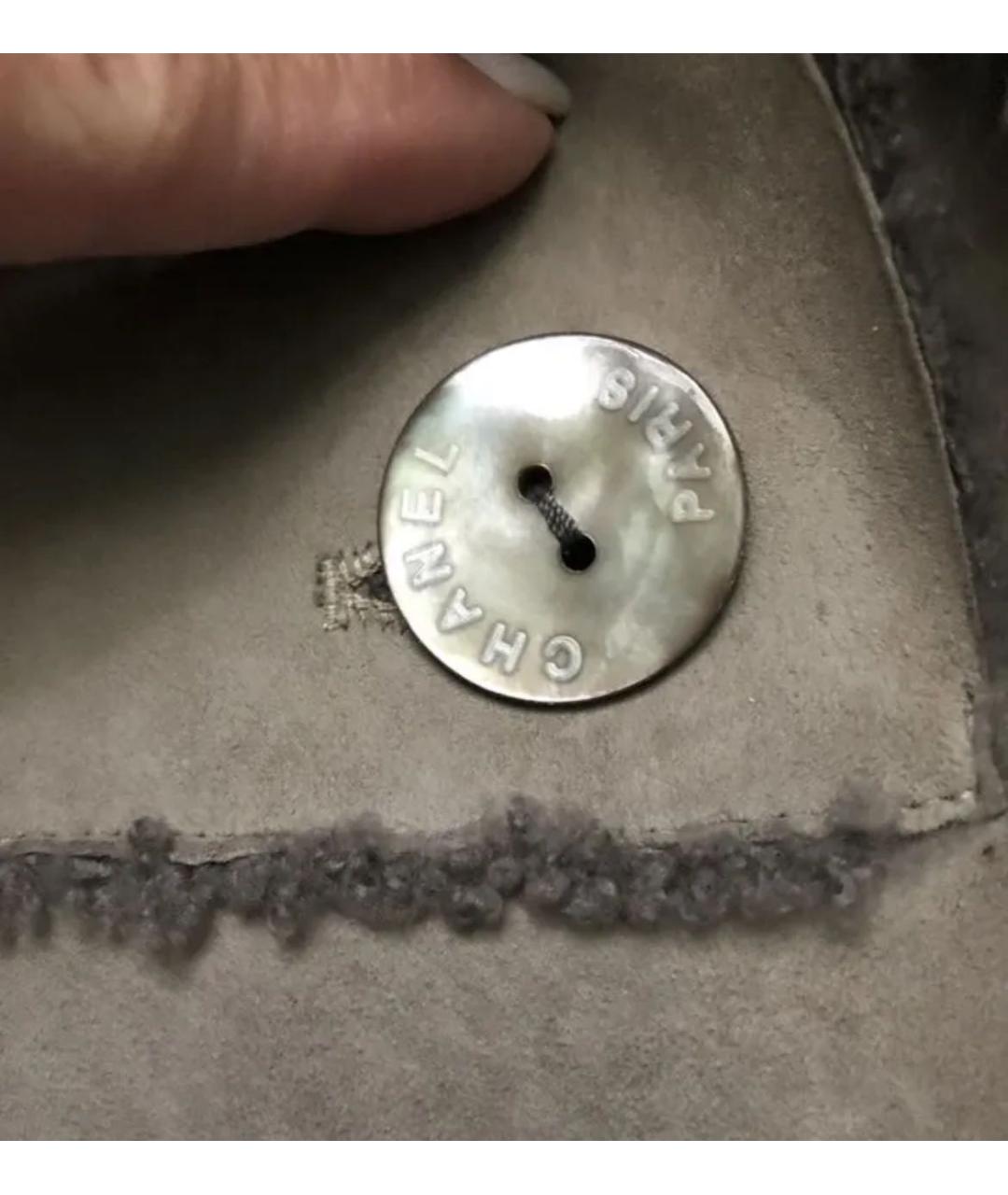 CHANEL Серая дубленка, фото 5