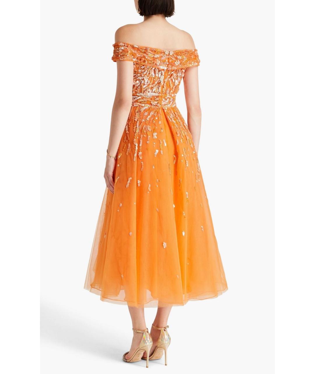 ZUHAIR MURAD Оранжевое полиамидовое коктейльное платье, фото 3