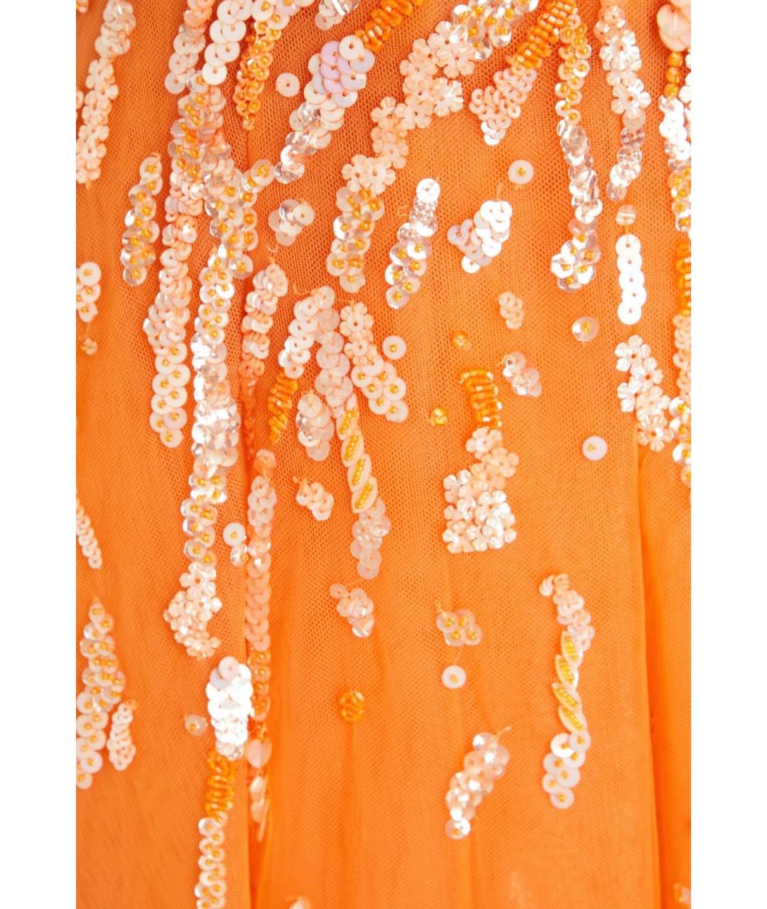 ZUHAIR MURAD Оранжевое полиамидовое коктейльное платье, фото 4